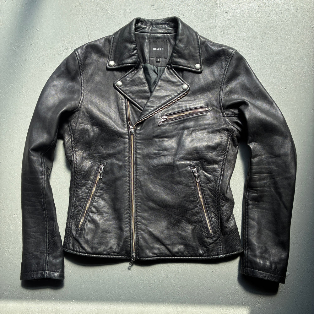 BEAMS Double Riders Jacket × Black Denim|STYLE SET 03