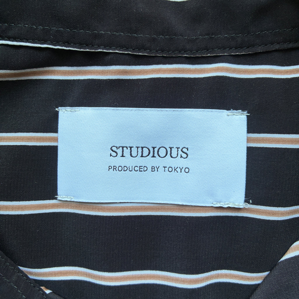 STUDIOUS ストライプ半袖シャツ