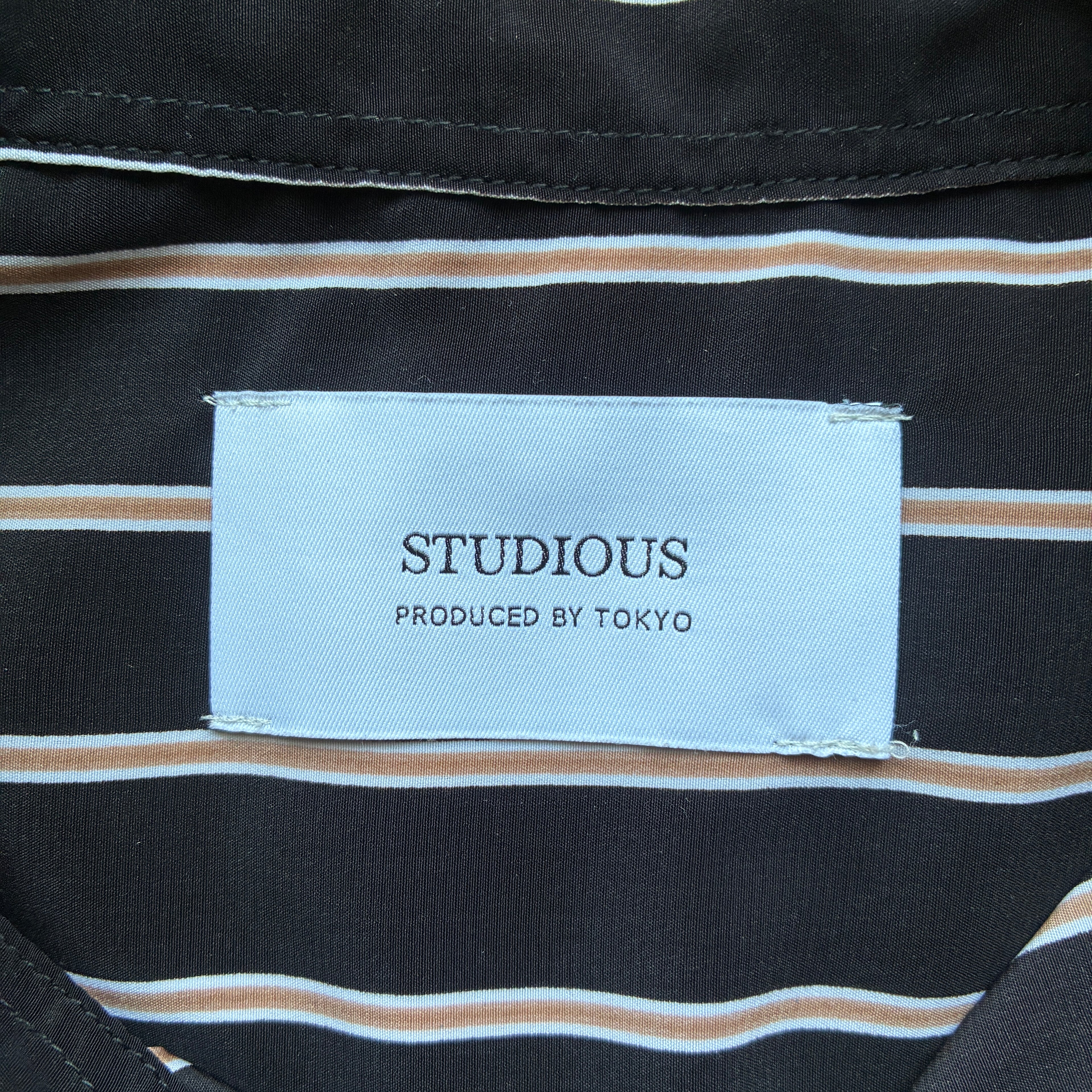 STUDIOUS ストライプ半袖シャツ