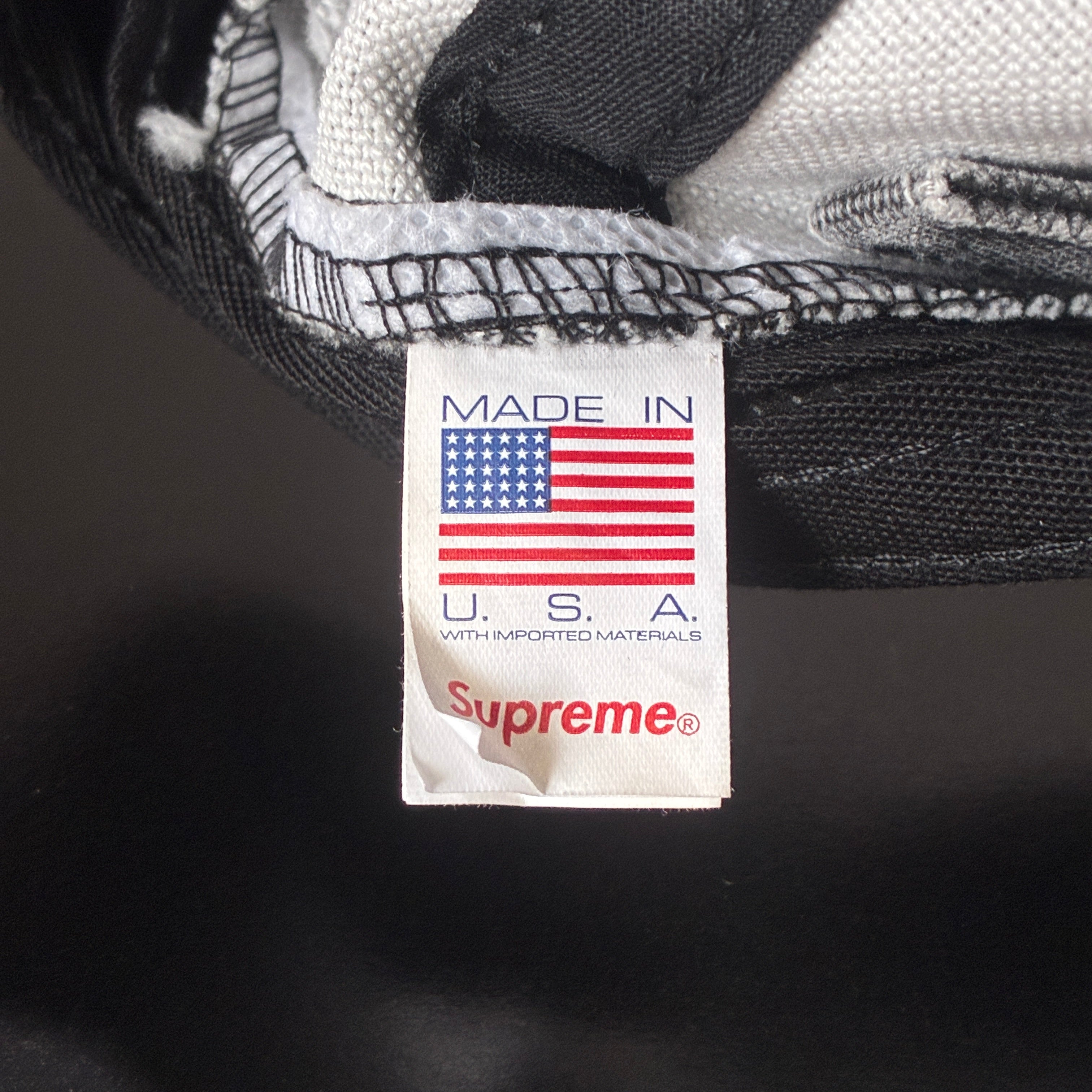 Supreme Pigment Coated S Logo 6-Panel "Black"