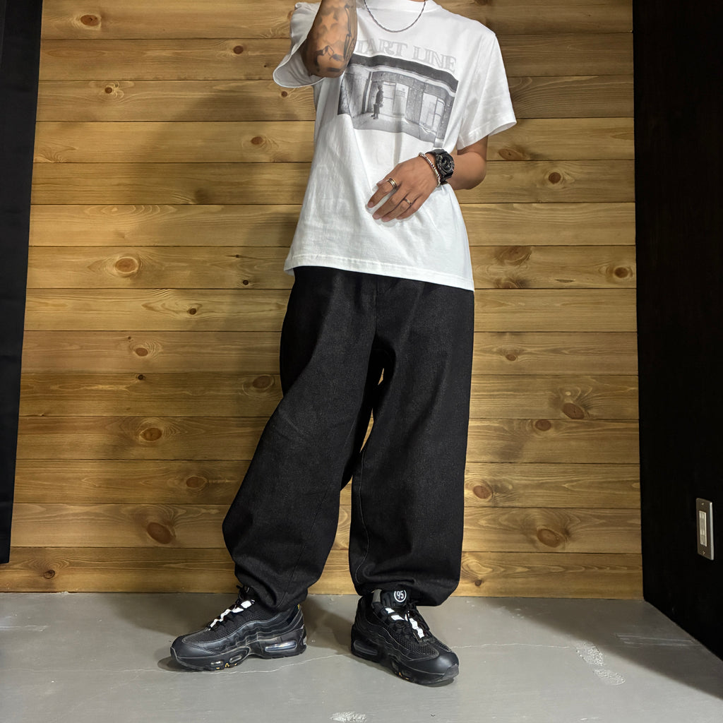 DMP Tee＆Drawcord Wide Denim Set