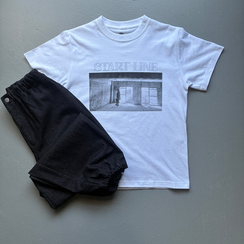 DMP Tee＆Drawcord Wide Denim Set