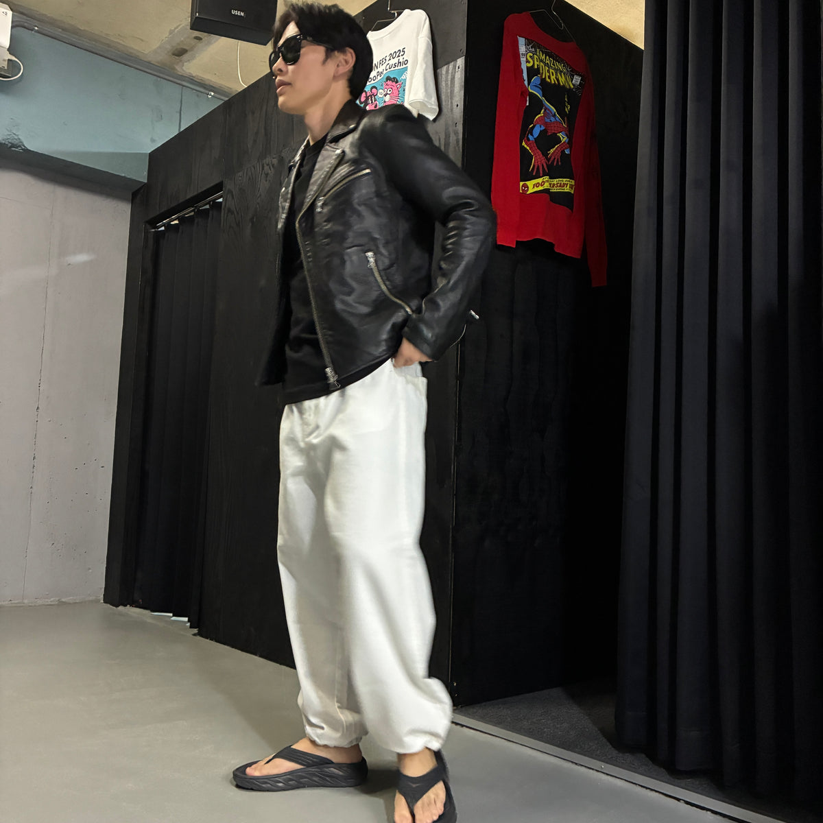 Drawcord Easy Wide Denimを
      身長160cm
      ・体重56kg
      ・Sサイズ
      ・WHITEカラー
      で着用した例