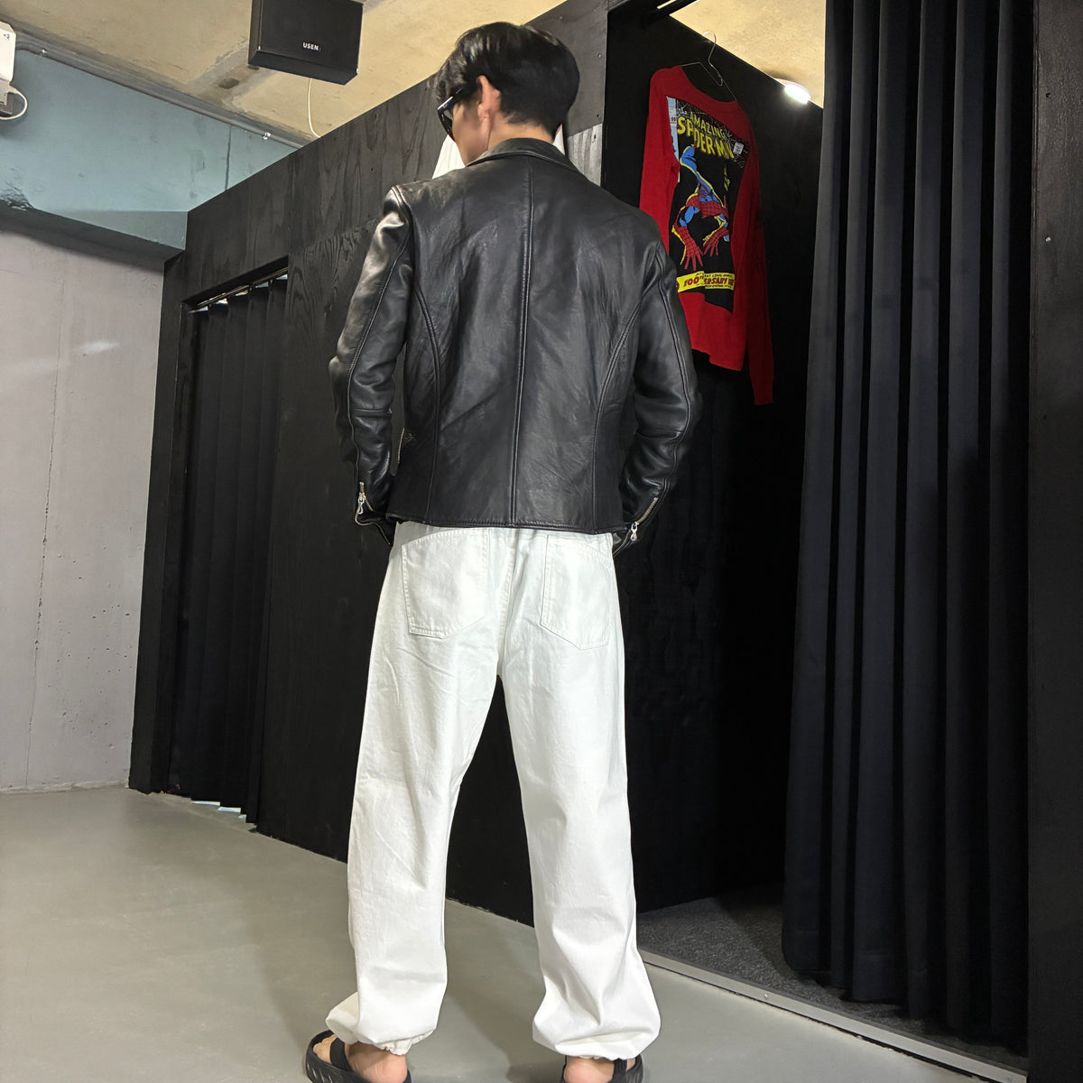 Drawcord Easy Wide Denimを
      身長160cm
      ・体重56kg
      ・Sサイズ
      ・WHITEカラー
      で着用した例